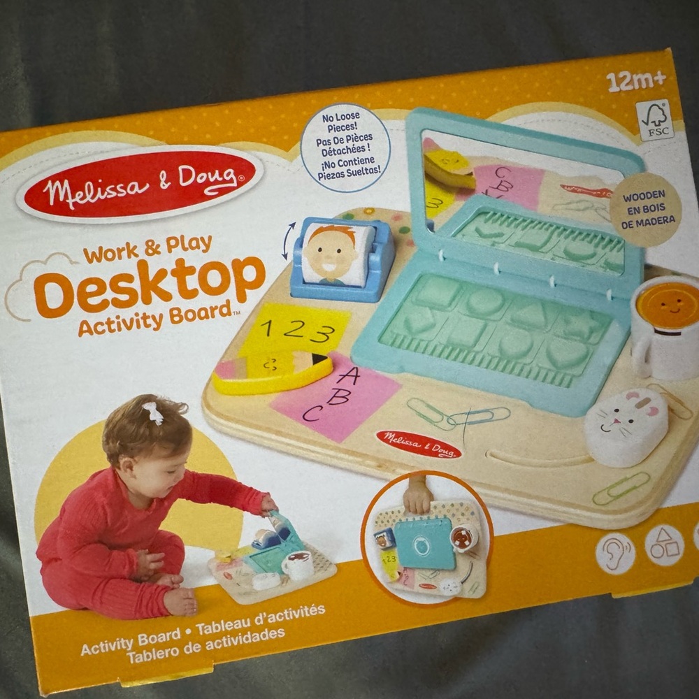🆕Melissa & Doug Orange and Blue Learning Toy Activity Center